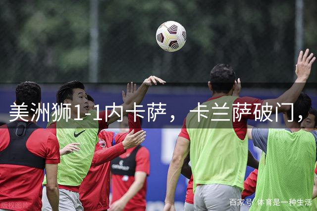 美洲狮1-1内卡萨，卡兰萨破门，埃雷拉救主